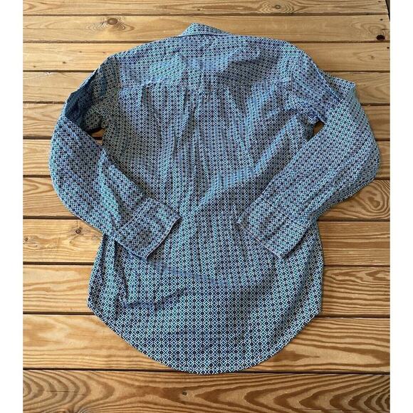 Wrangler 20x Competition Long Sleeve Shirt Small Men’s Blue Pearl Snap Front - Picture 2 of 8